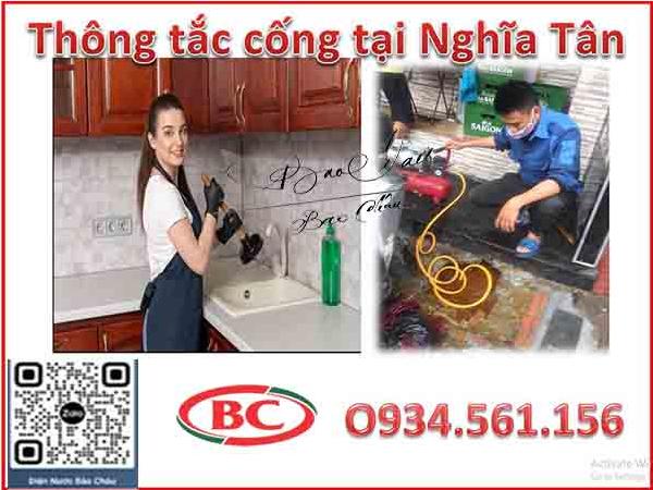 Dịch vụ thông bồn cầu – Thông tắc cống tại phường Nghĩa Tân uy tín & trách nhiệm