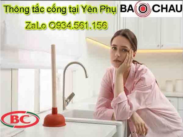 Dịch vụ thông tắc cống tại Yên Phụ – Thợ  thông bồn cầu – Chậu rửa chén bát giá rẻ