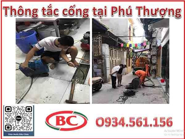 Dịch vụ thông tắc cống tại phường Phú Thượng – Thợ  thông bồn cầu – Lavabo & chậu rửa bát chuyên nghiệp