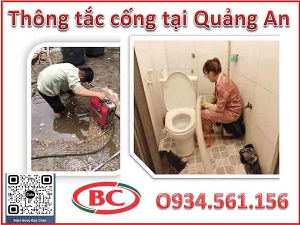 Dịch vụ thông tắc cống tại phường Quảng An – Thợ  thông bồn cầu – bồn tiểu nam và các loại chậu rửa