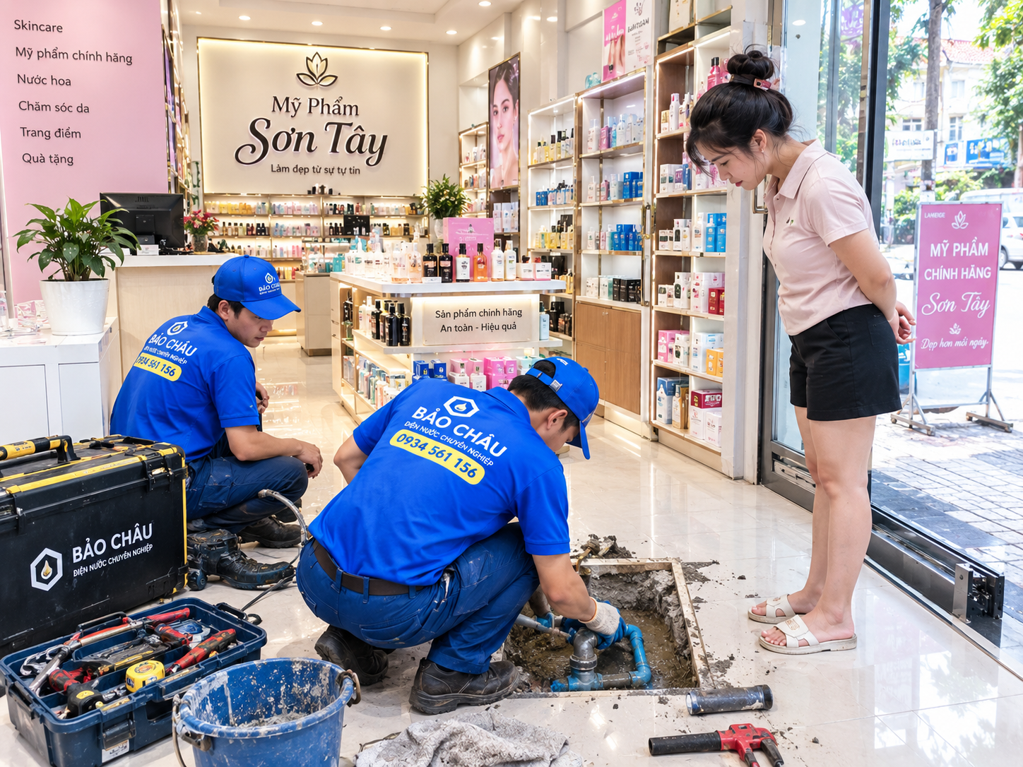 Sửa ống nước rò rỉ ngàm tại Sơn Tây