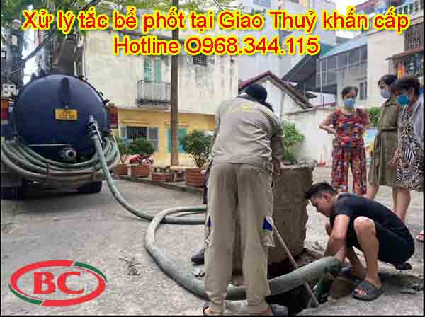 Dịch vụ hút bể phốt tại huyện Giao Thủy 