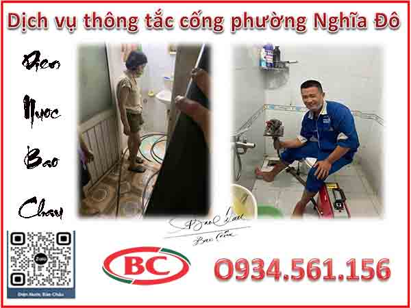 Dịch vụ thông tắc cống tại Nghĩa Đô – Thợ chuyên thông bồn cầu 