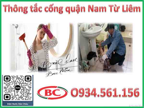 Thông tắc cống tại quận Nam Từ Liêm ZaLo thợ O934.561.156