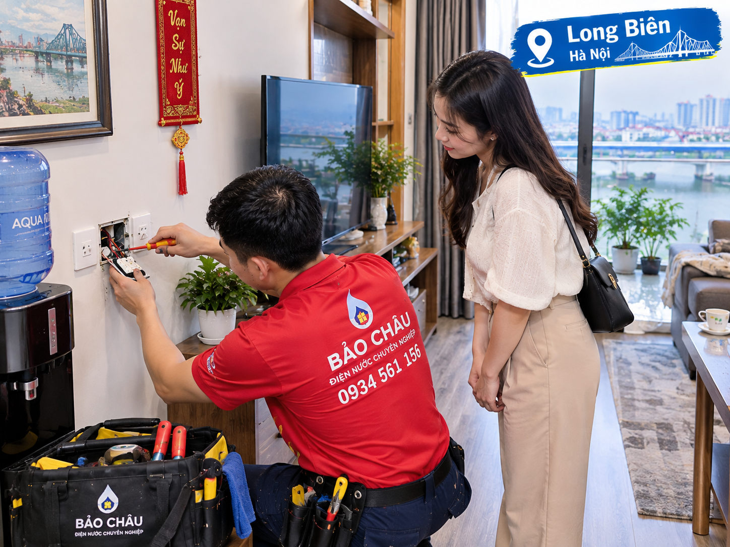 Dịch vụ điện nước Bảo Châu tại Long Biên