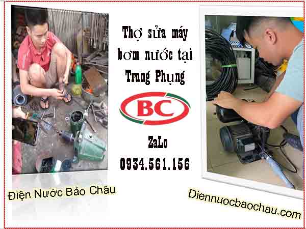 Dịch vụ sửa máy bơm nước tại nhà khu vực Trung Phụng