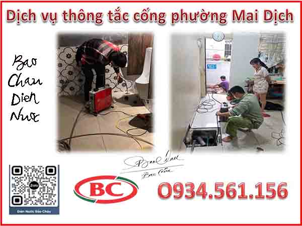 Thông tắc cống tại Mai Dịch – Thợ thông bồn cầu 