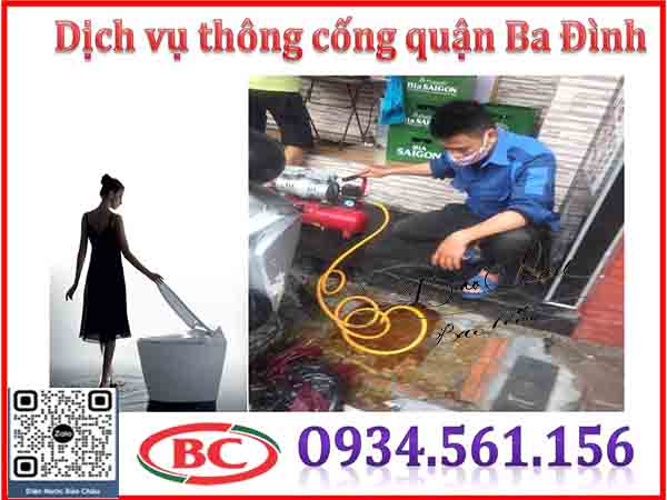 Dịch vụ thông bồn cầu, thông nghẹt cống uy tín tại quận Ba Đình