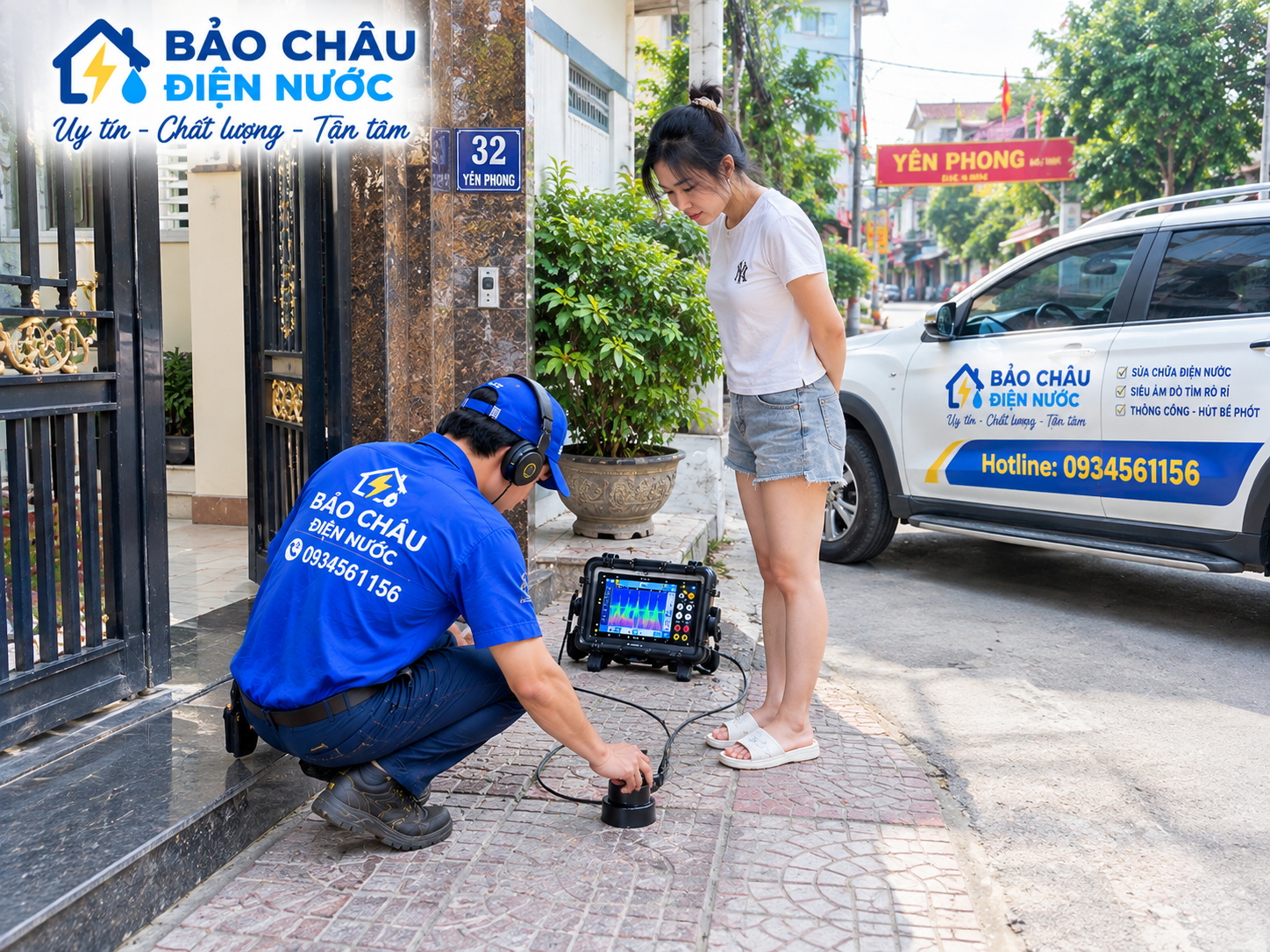 Dò tìm nước rò rỉ âm nền tại Yên Phong