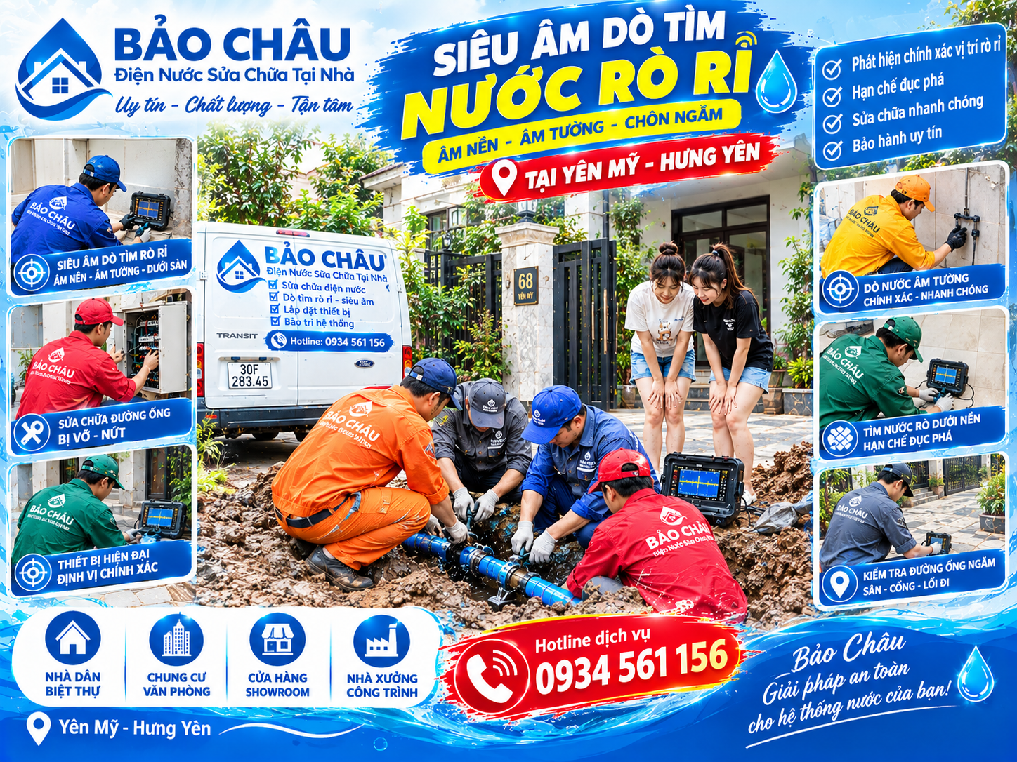 Siêu âm và sửa chữa ống nước rò rỉ âm nền tại Yên Mỹ Siêu âm và sửa chữa ống nước rò rỉ âm nền tại Yên Mỹ