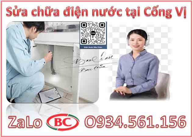 Sửa chữa điện nước tại Cống Vị - ZaLo thợ O934.561.156