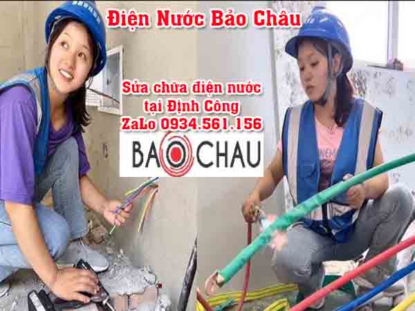 Sửa chữa điện nước tại Định Công ZaLo thợ O934.561.156