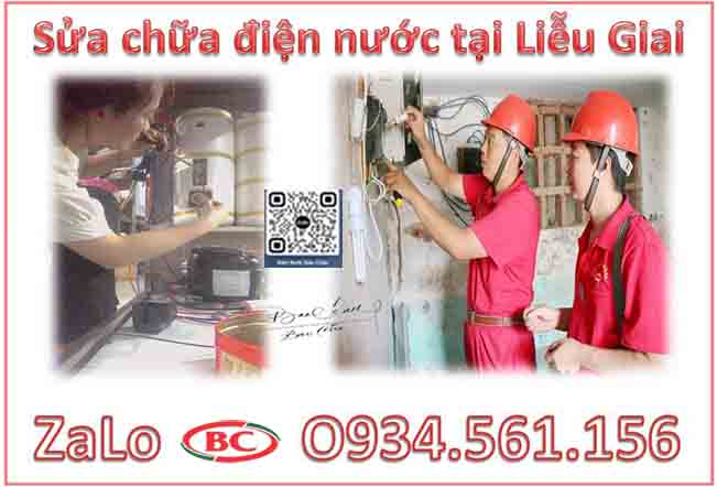 Sửa chữa điện nước tại Liễu Giai Lh ZaLo O934.561.156