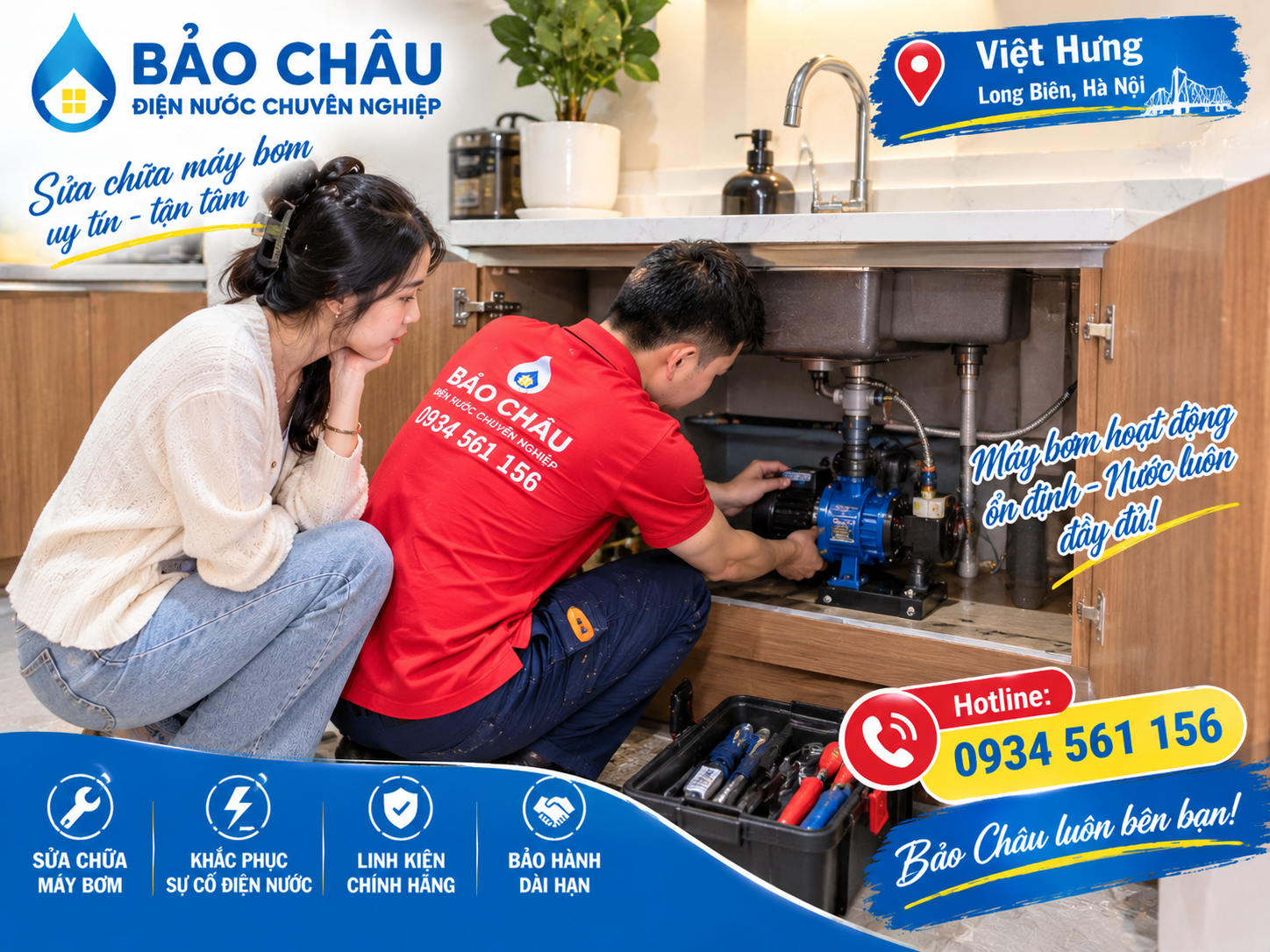 Thợ sửa ống nước chuyên nghiệp của Bảo Châu