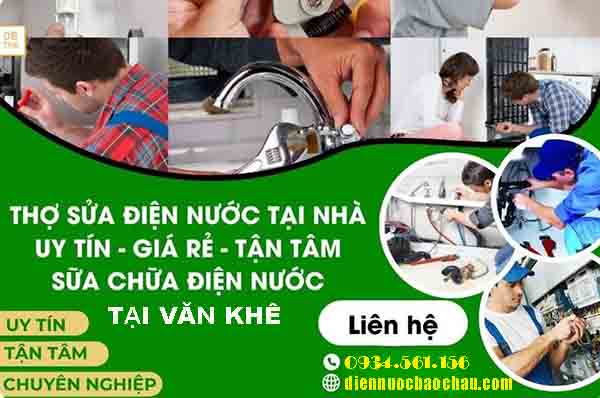 Dịch vụ sửa chữa điện nước tại Văn Khê 
