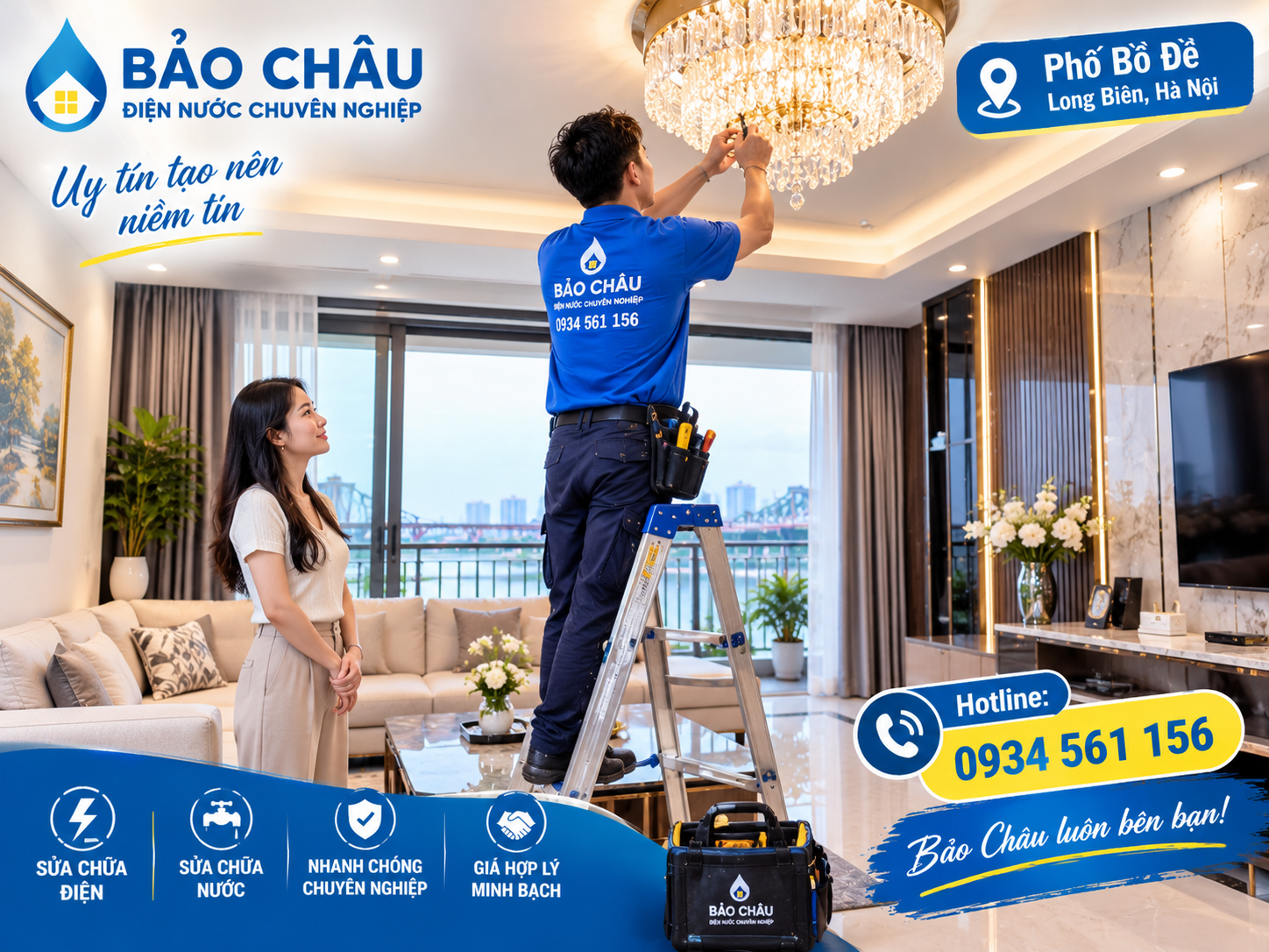Sửa chữa điện nước tại Long Biên