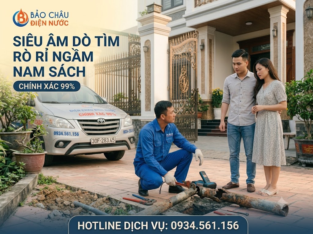 Sửa ống nước vỡ ngầm tại Nam Sách