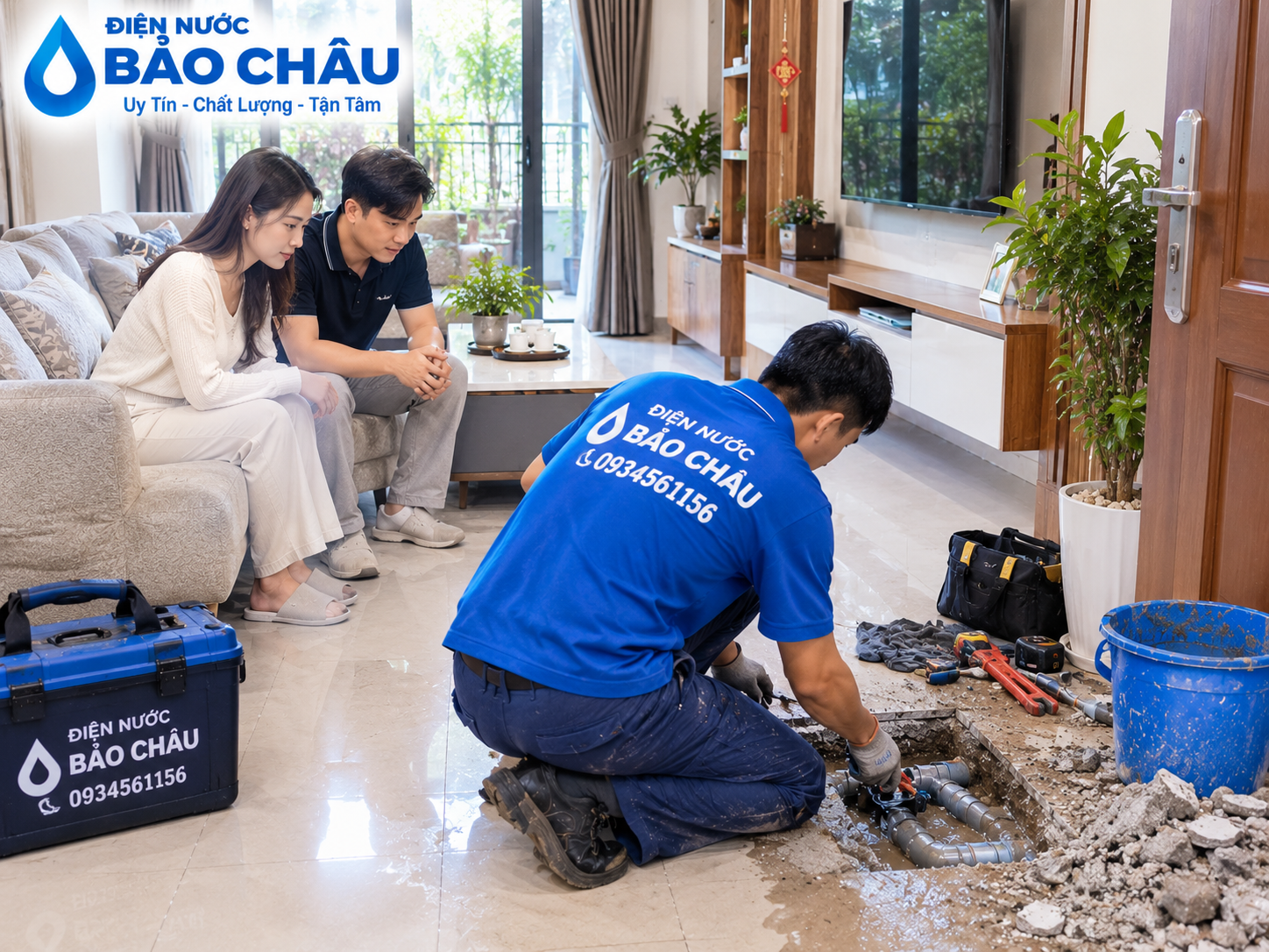Dò tìm ống nước vỡ âm nền tại Thường Tín
