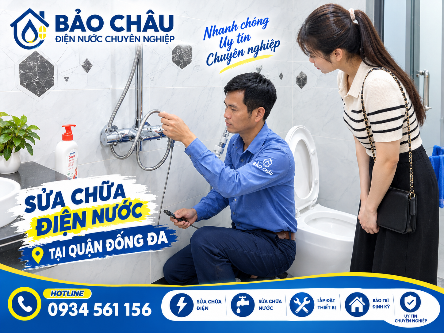 Thợ sửa van vòi nước của Bảo Châu