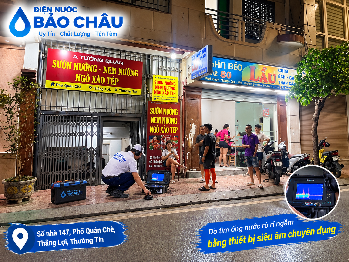 Công Nghệ Siêu Âm Dò Tìm Rò Rỉ Đường Ống Nước Ngầm Tại Thường Tín