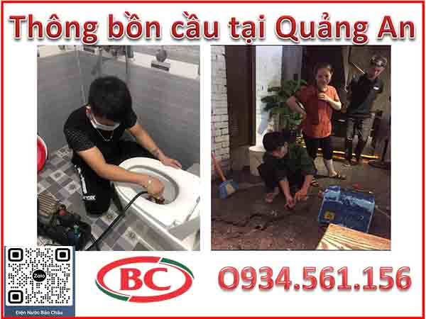 Thông tắc bồn cầu tại Quảng An