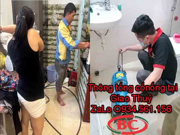 Dịch vụ thông tắc cống tại Giao Thuỷ