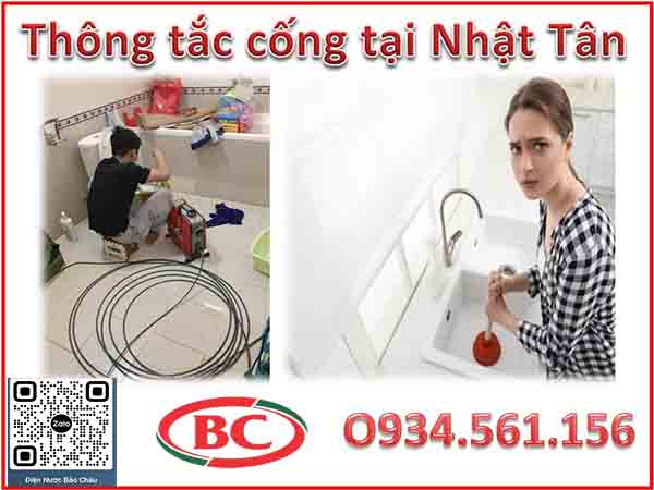 Dịch vụ thông tắc cống tại phường Nhật Tân 