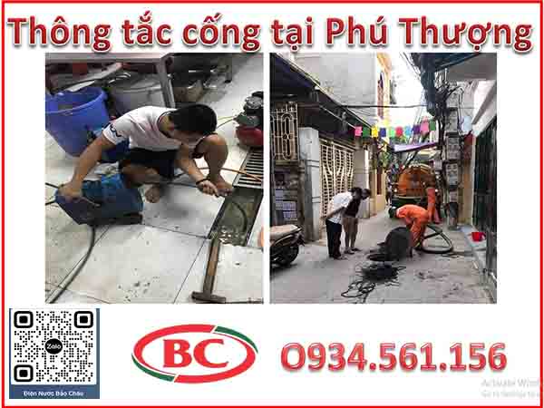 Dịch vụ thông tắc cống tại phường Phú Thượng 