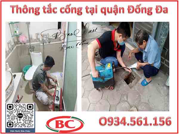 Dịch vụ thông bồn cầu – Thông tắc cống tại quận Đống Đa chuyên nghiệp