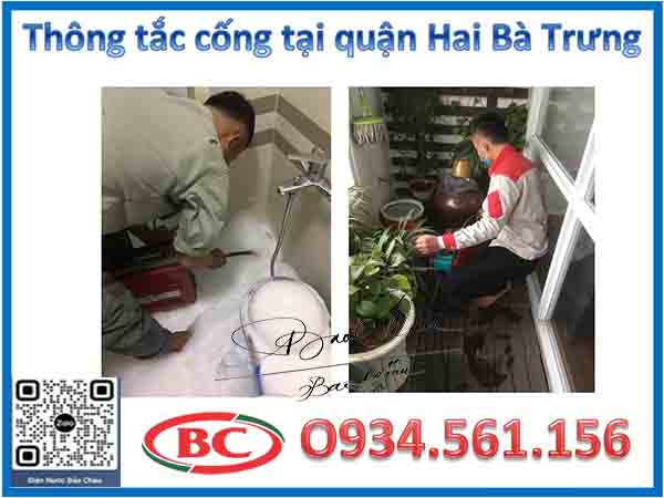 Thông tắc cống tại quận Hai Bà Trưng ZaLo O934.561.156