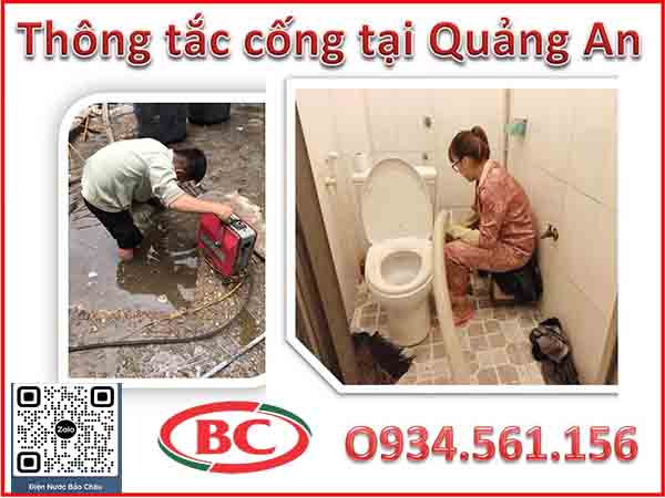 Dịch vụ thông tắc cống tại phường Quảng An 