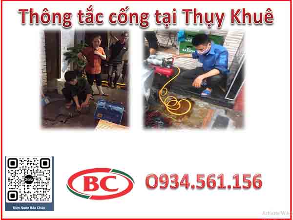 Thông tắc cống tại Thụy Khuê ZaLo thợ O934.561.156