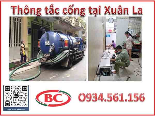 Dịch vụ thông tắc cống tại phường Xuân La 