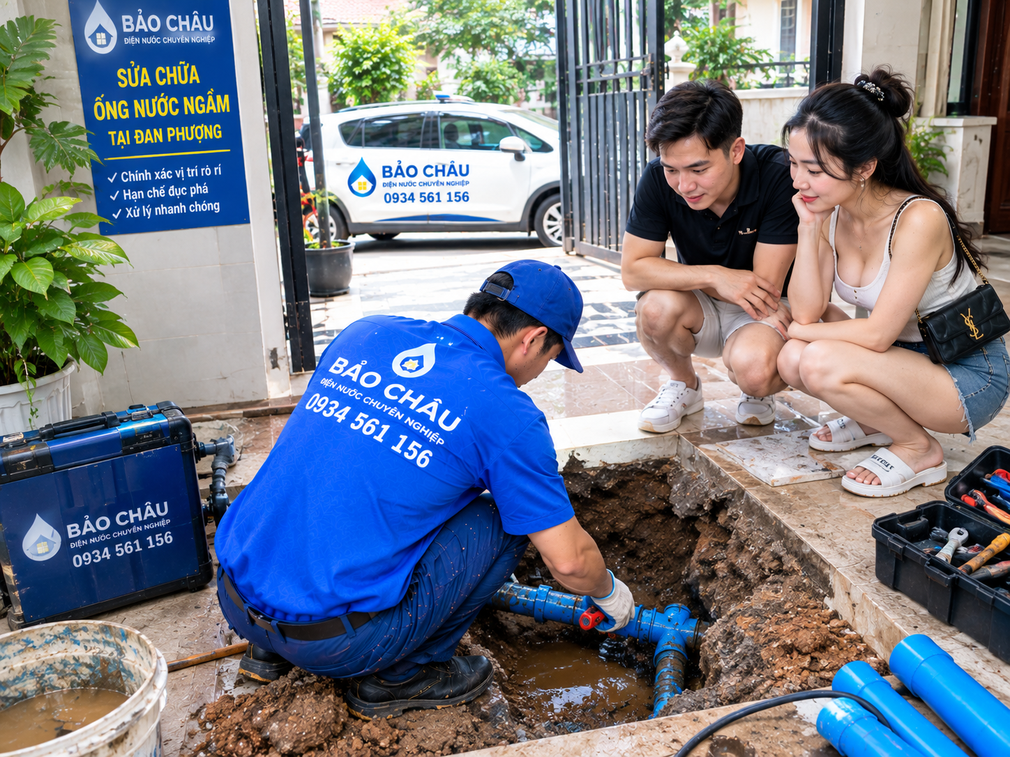Khi Nào Cần Thuê Thợ Siêu Âm Dò Tìm Nước Rò Rỉ Tại Đan Phượng? Hãy Tham Khảo Dịch Vụ Xử Lý Thất Thoát Nước Sạch Bảo Châu