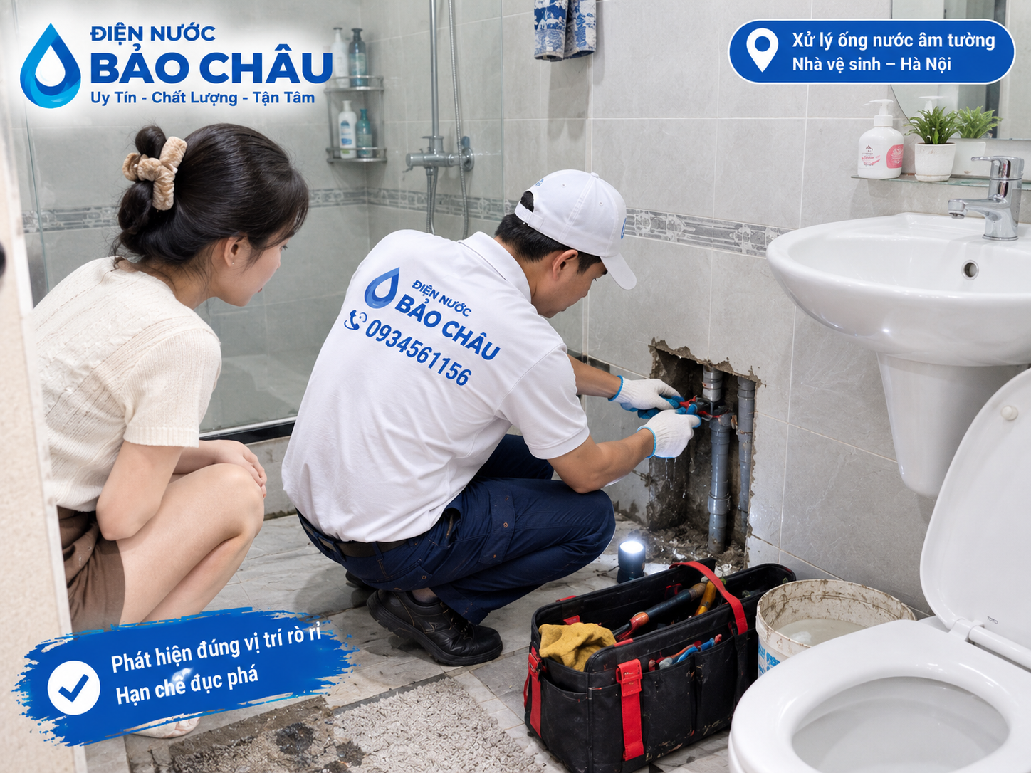 Thợ Dò Rò Rỉ Nước Âm Tường Tại Thanh Trì – Kiểm Tra Bằng Thiết Bị Siêu Âm 