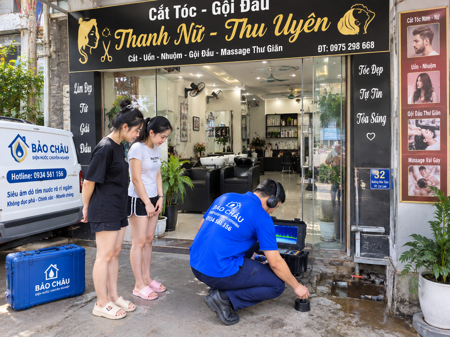 Xử lý ống nước vỡ ngầm ở Chí Linh